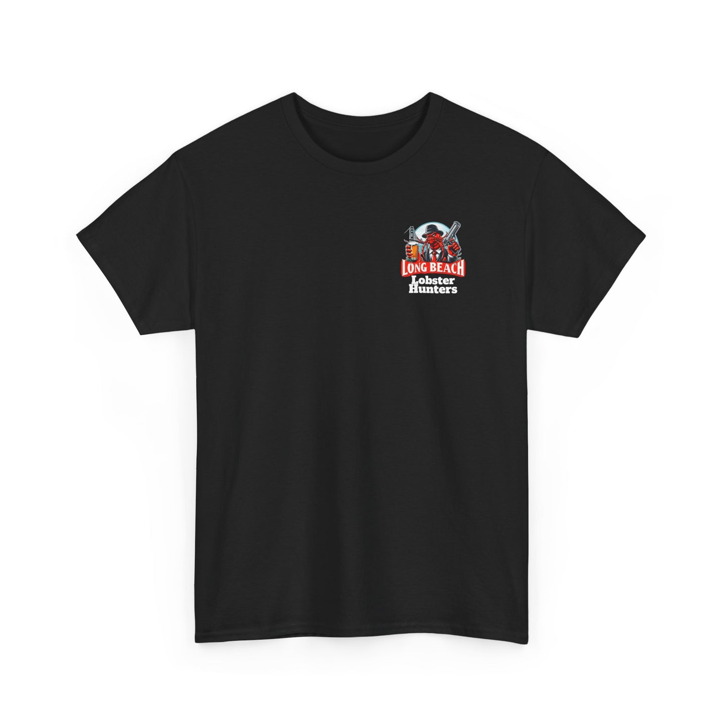 Long Beach Lobster Hunters Heavy Cotton T shirt