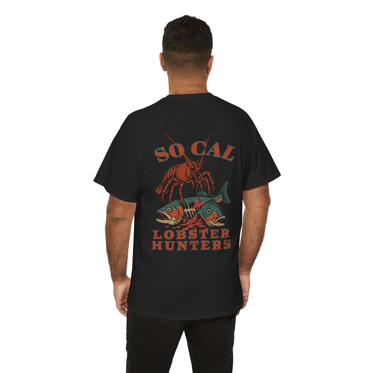 Lobster Hunters Salmon eater Heavy Cotton T shirt
