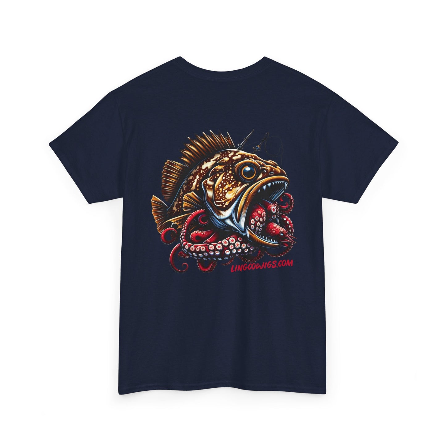 lingcod jigs fishing t shirt Tee