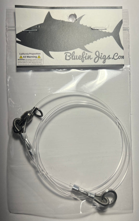 200lb Bluefin Tuna Leader with Heavy-Duty Swivel & Split Ring
