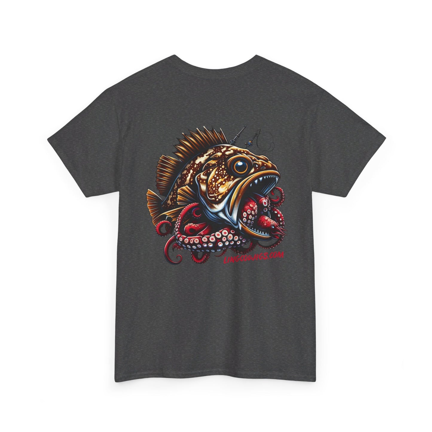 lingcod jigs fishing t shirt Tee