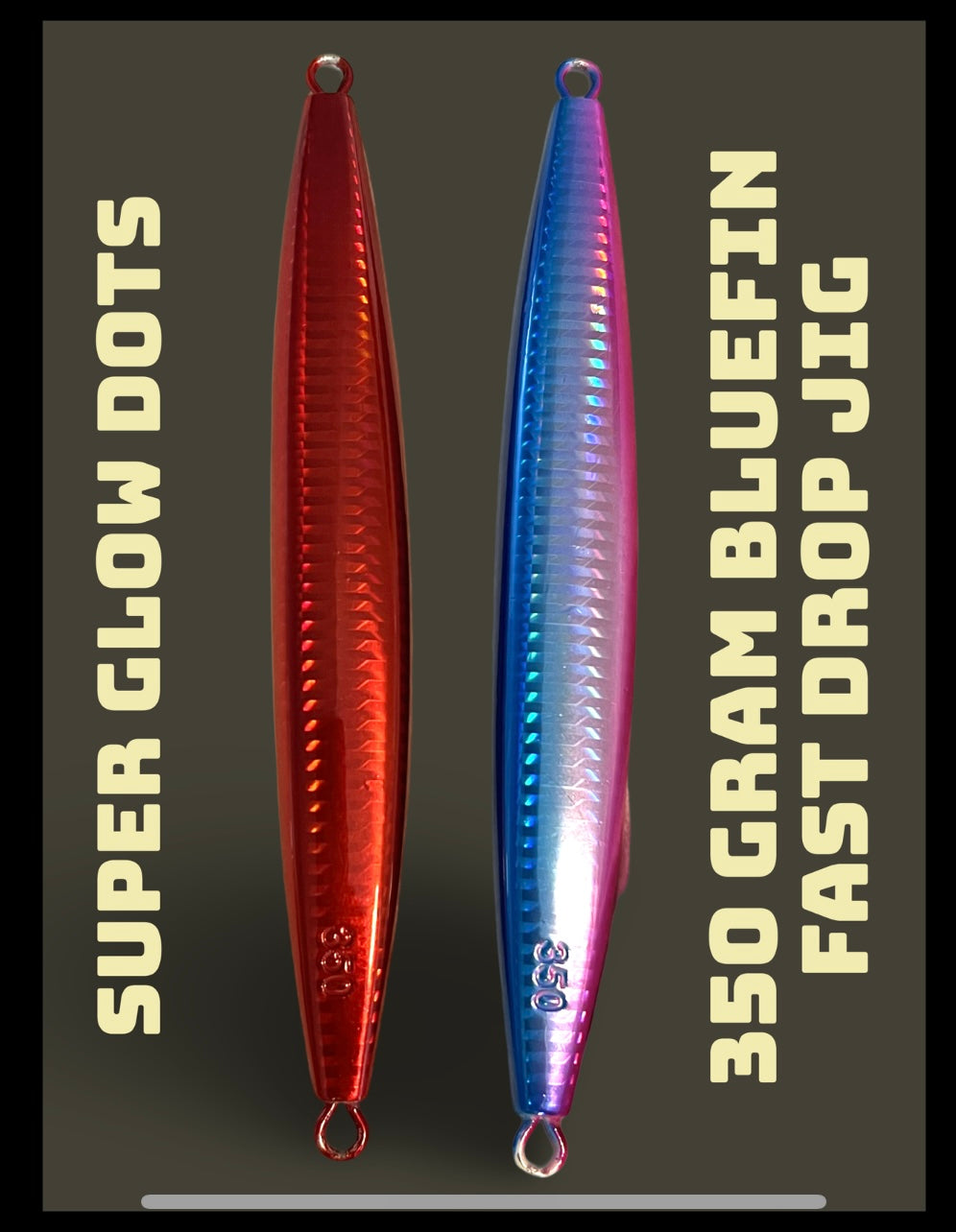350 Gram fast drop super glow Bluefin Jig
