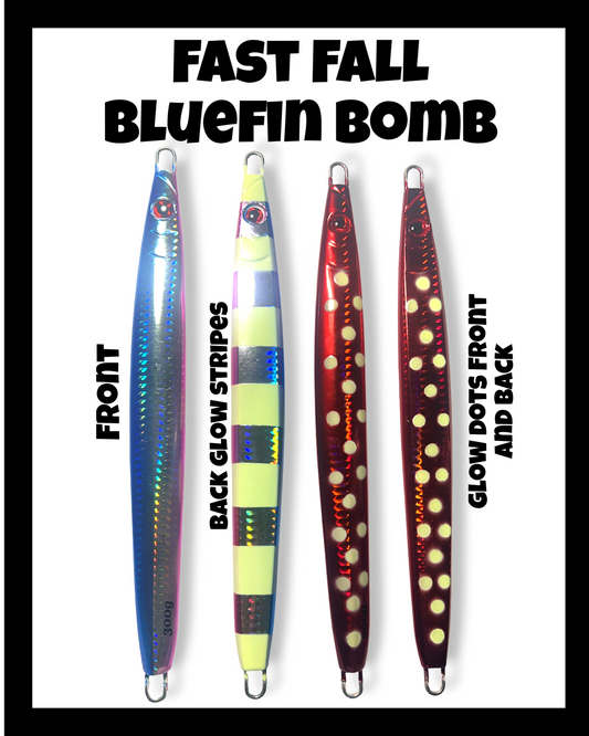 300 gram Super Glow Bluefin fast fall bomb Jig lure