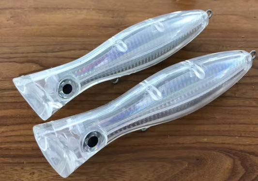 Bluefin popper long cast 4oz Clear