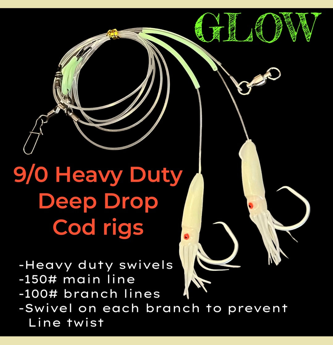 9/0 circle hook BIG COD Deep drop squid rigs