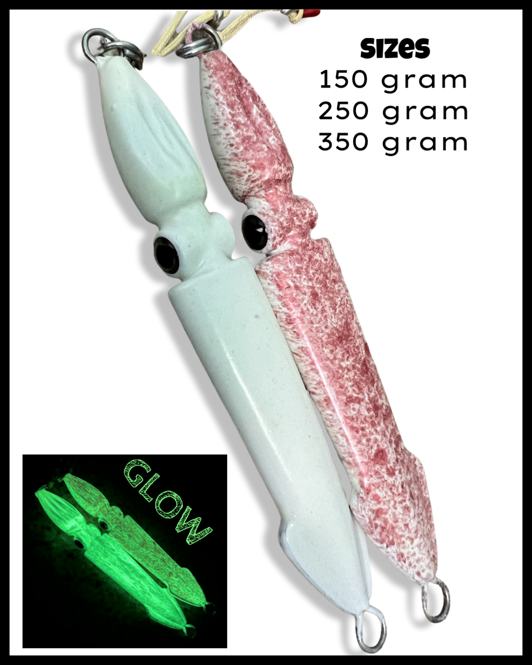 Jigging Squids Super Glow fast fall rate