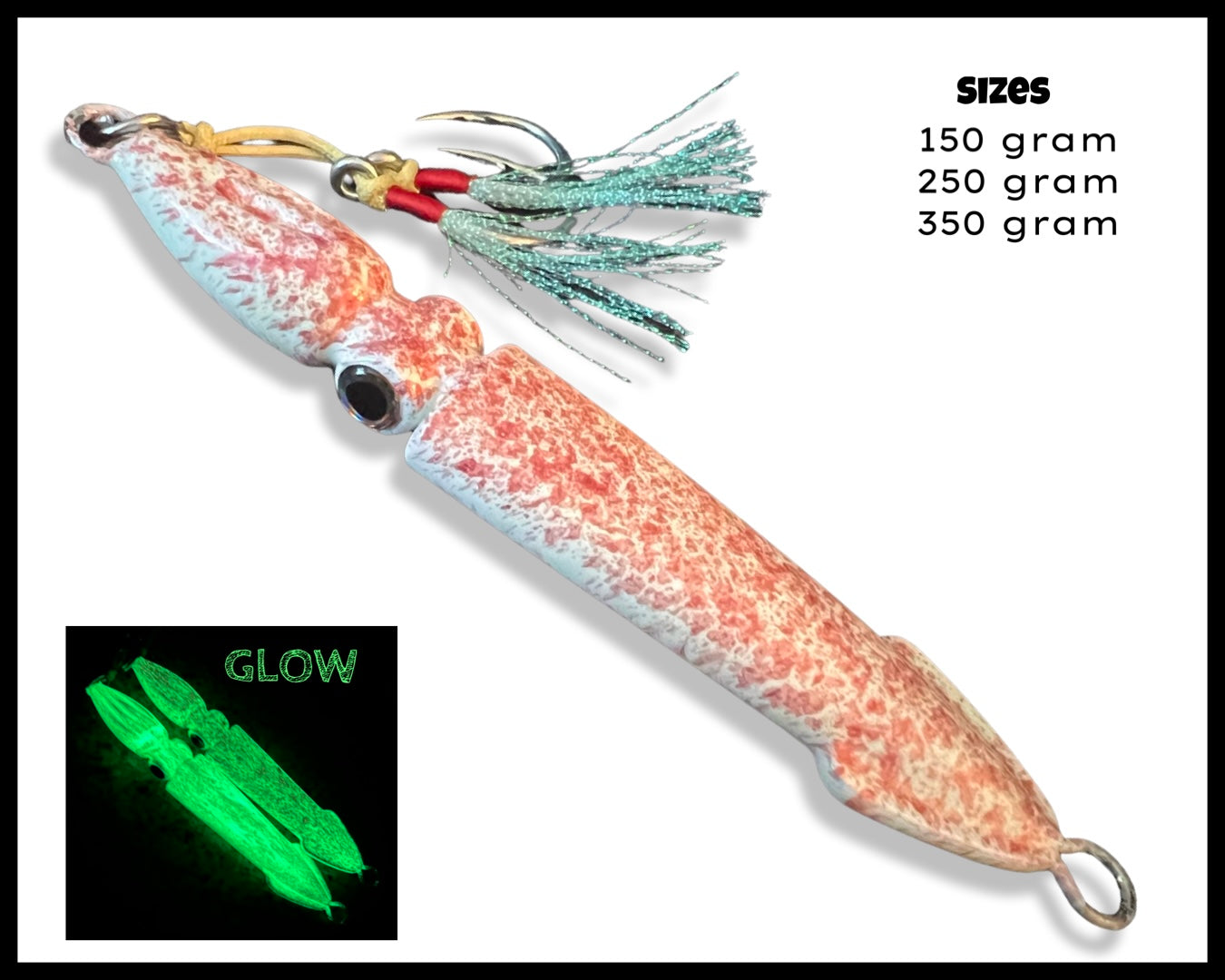 Jigging Squids Super Glow fast fall rate