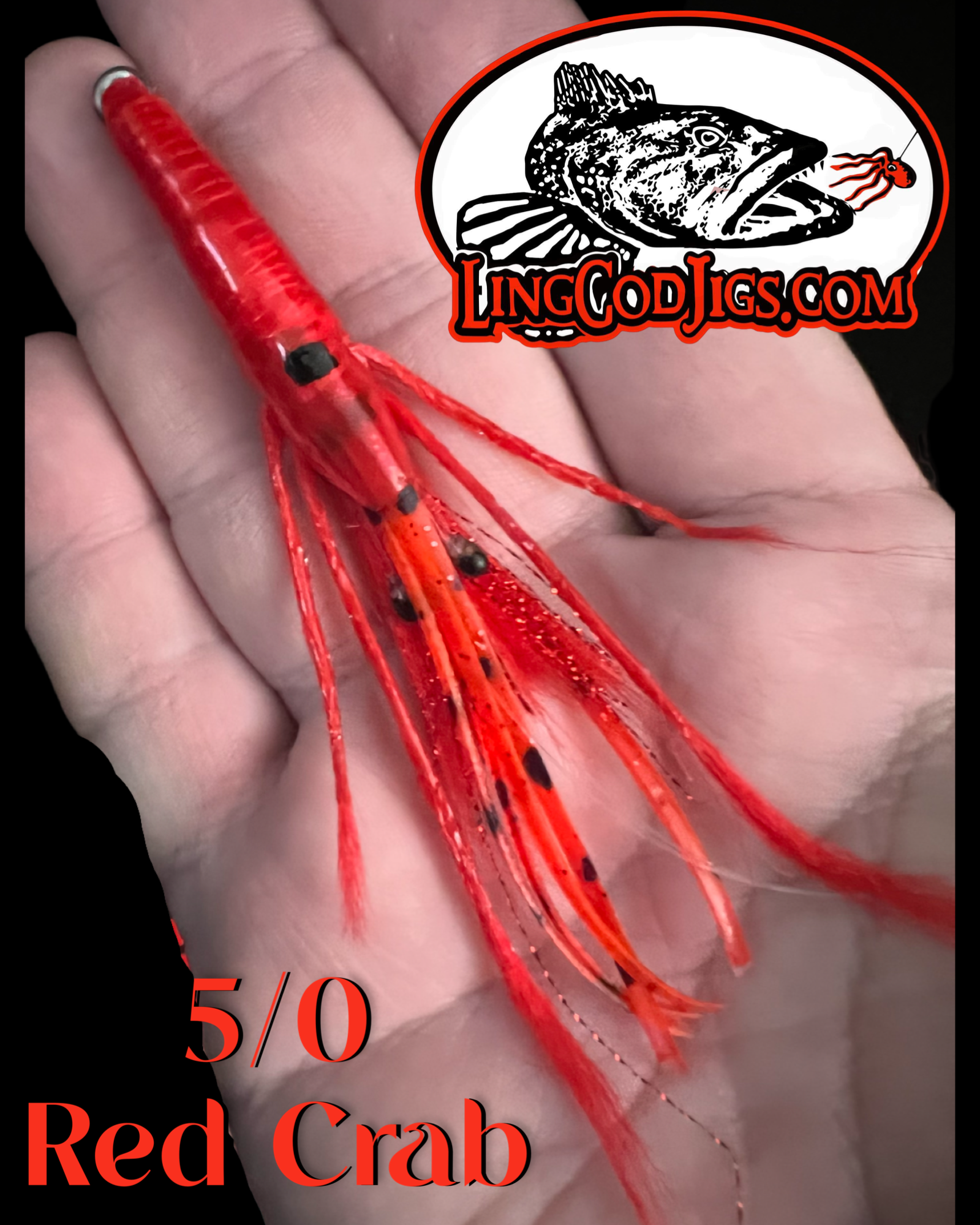 5/0 Glow in the Dark Squid Fly – Lingcod Jigs
