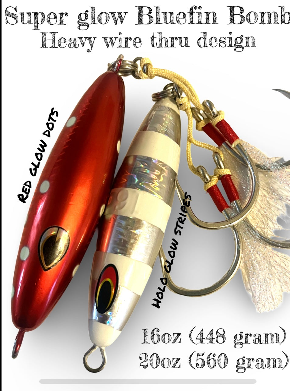 Super Glow Bluefin Bomb Jig lure