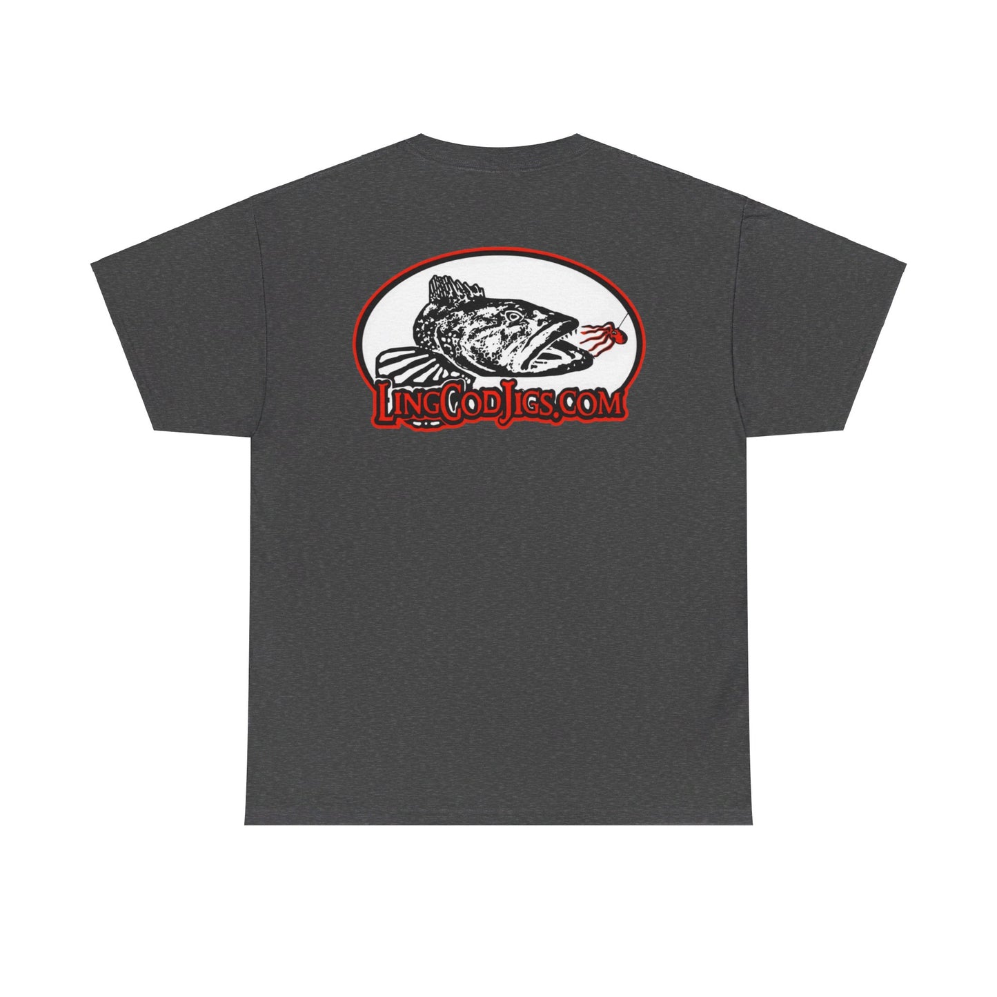 Lingcod jigs Logo Heavy Cotton Tee t shirt