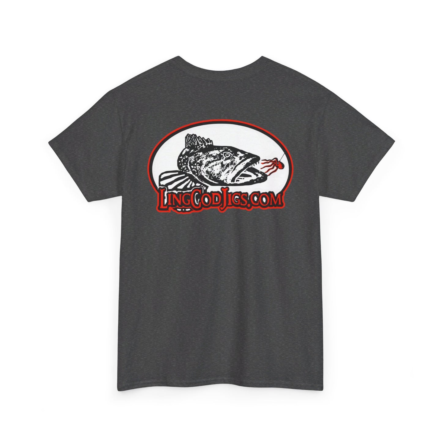 Lingcod jigs Logo Heavy Cotton Tee t shirt