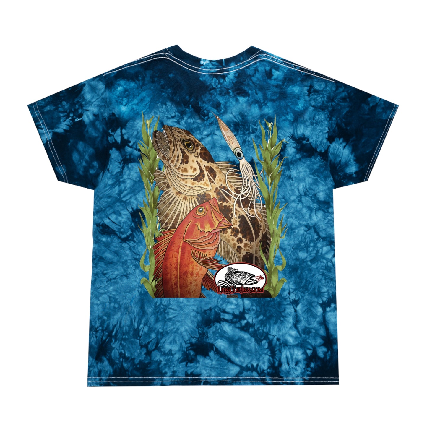 Lingcod Jigs Artistic Tie-Dye  Tee t shirt