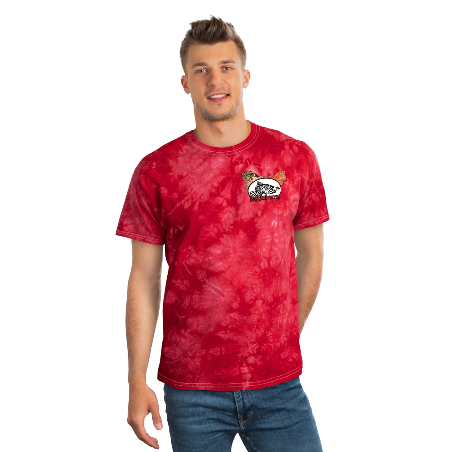 Lingcod Jigs Artistic Tie-Dye  Tee t shirt