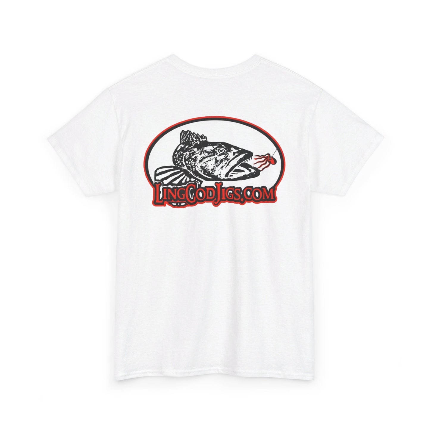 Lingcod jigs Logo Heavy Cotton Tee t shirt