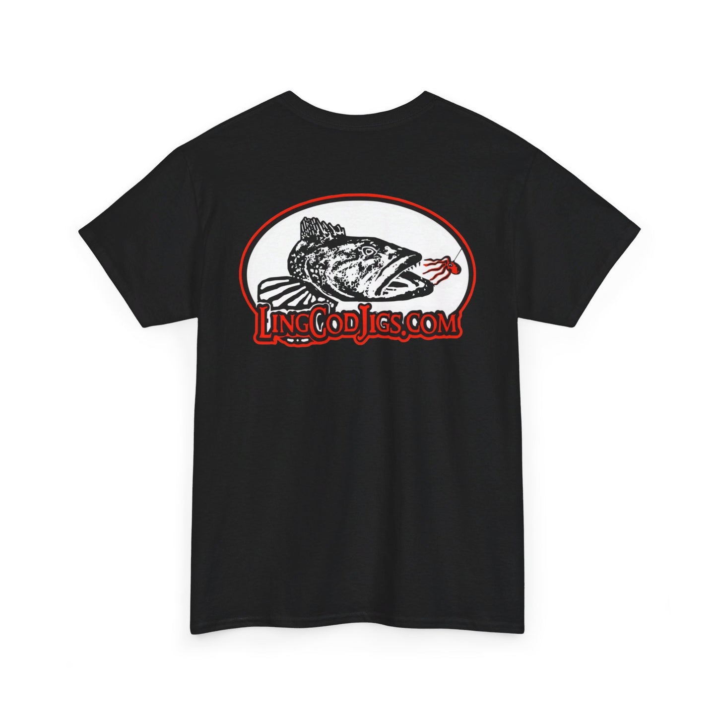 Lingcod jigs Logo Heavy Cotton Tee t shirt