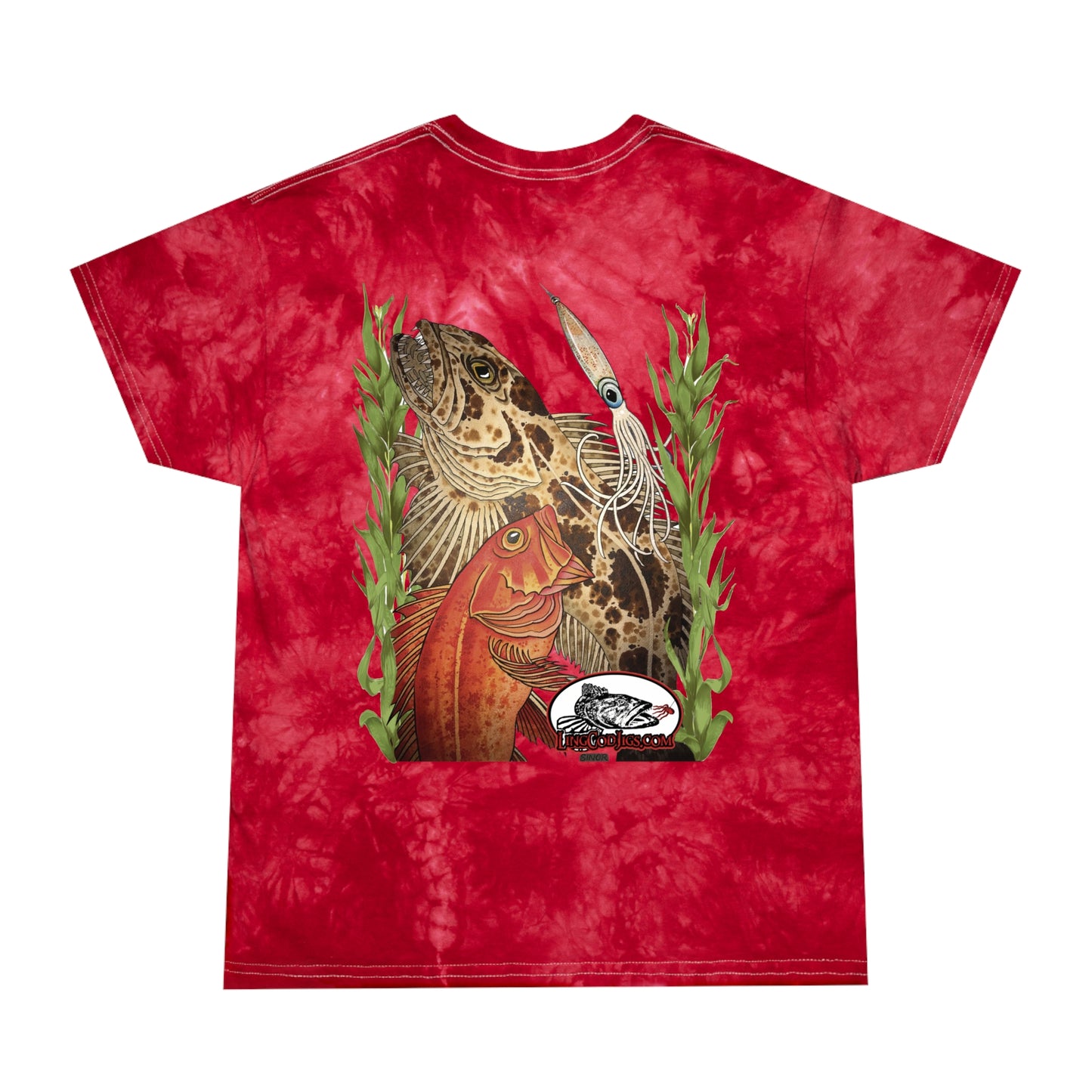 Lingcod Jigs Artistic Tie-Dye  Tee t shirt