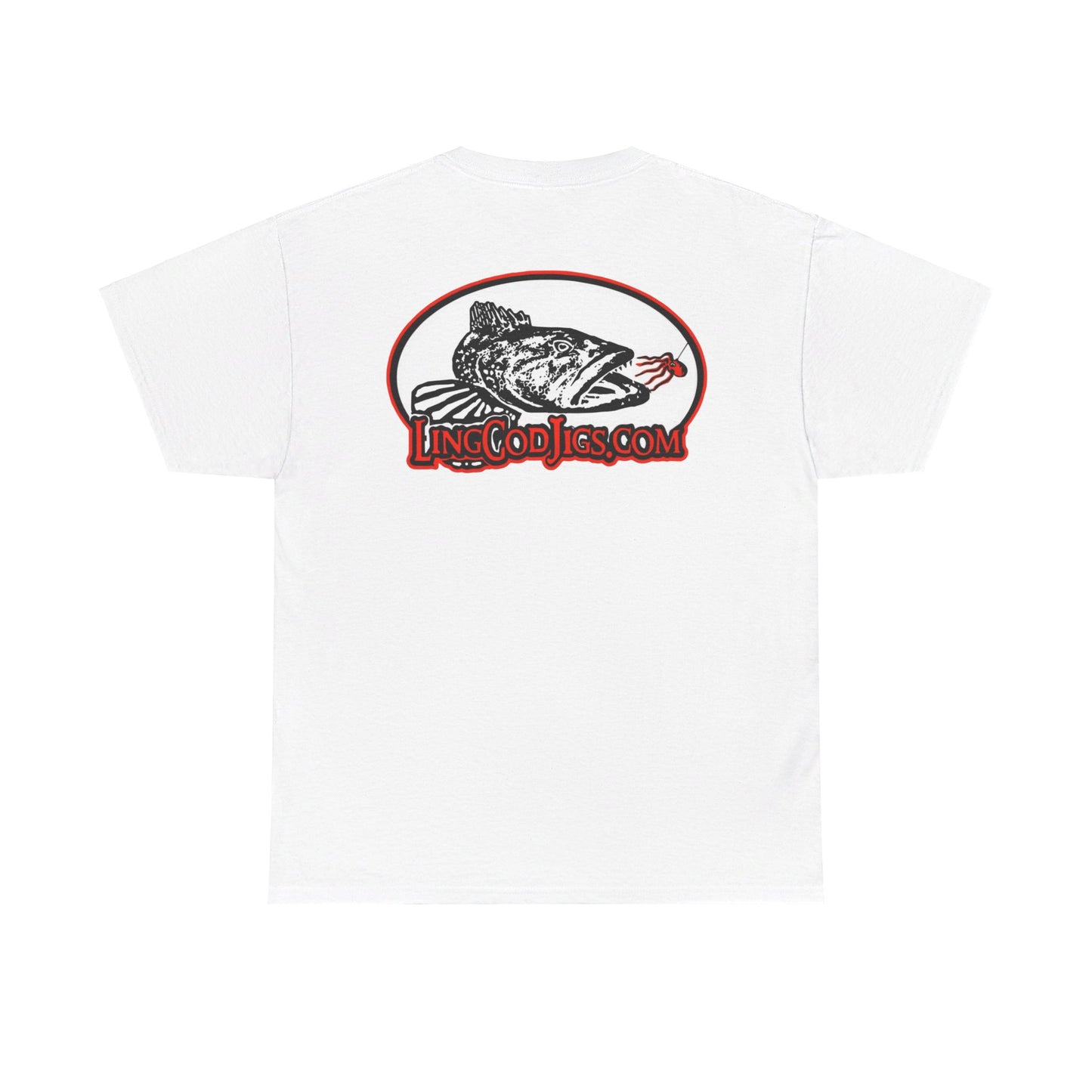 Lingcod jigs Logo Heavy Cotton Tee t shirt