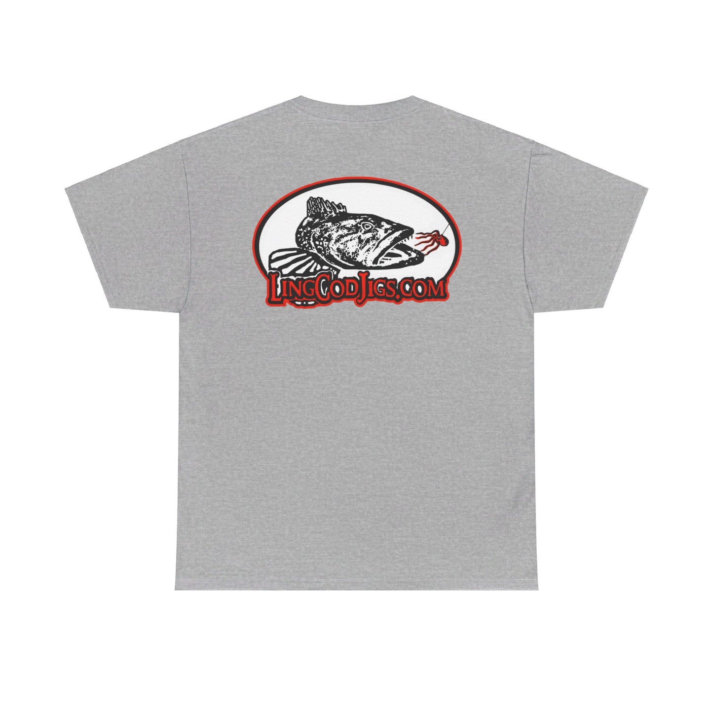 Lingcod jigs Logo Heavy Cotton Tee t shirt