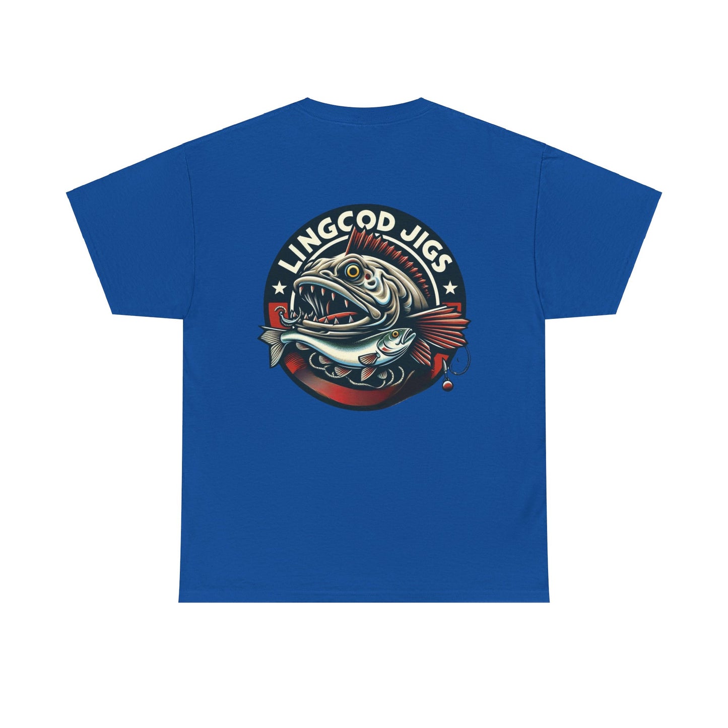 Lingcod jigs t shirt