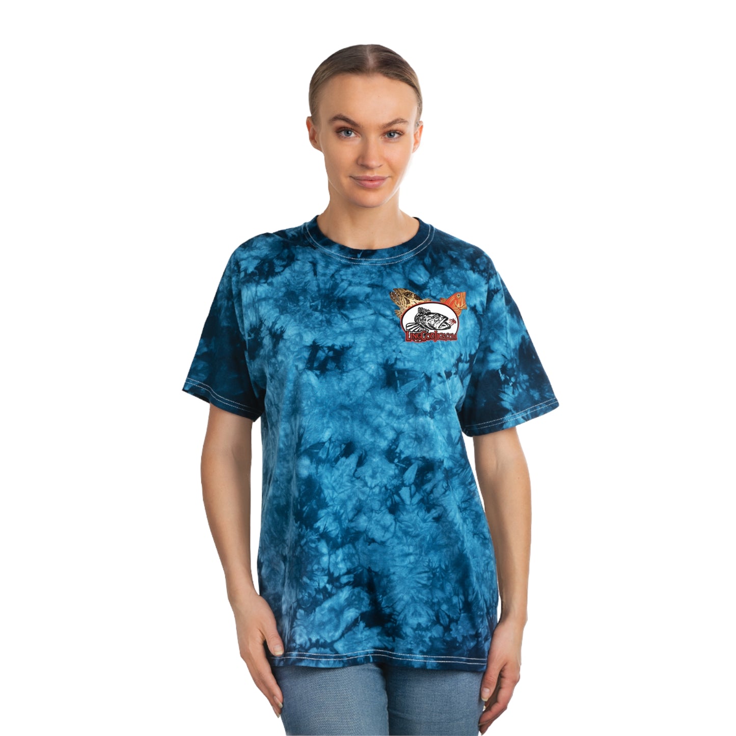 Lingcod Jigs Artistic Tie-Dye  Tee t shirt