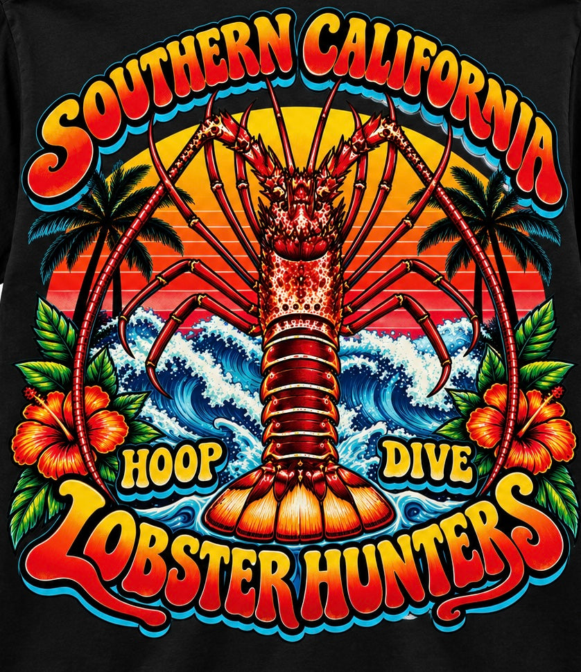 Vintage Style Lobster Hunters T shirt