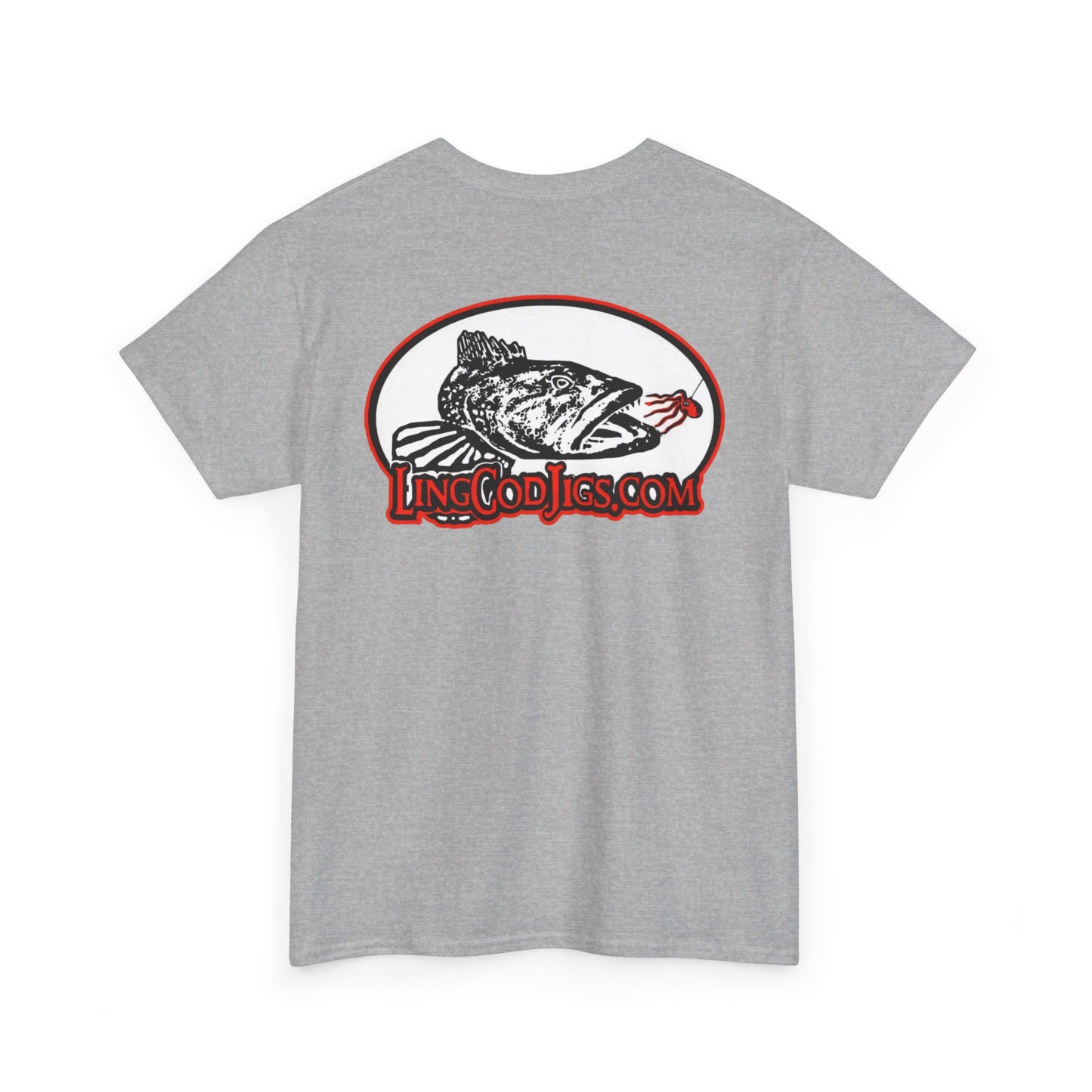 Lingcod jigs Logo Heavy Cotton Tee t shirt