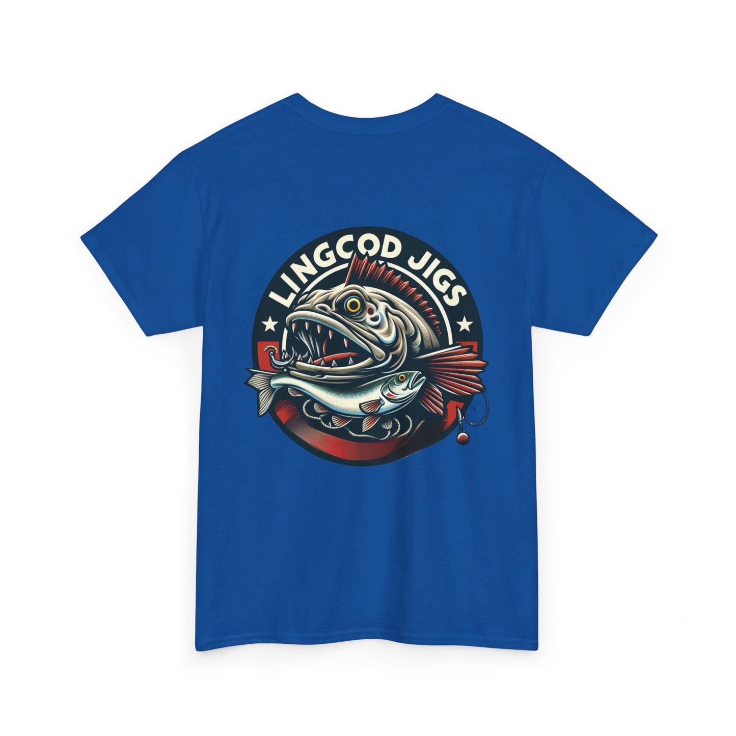 Lingcod jigs t shirt