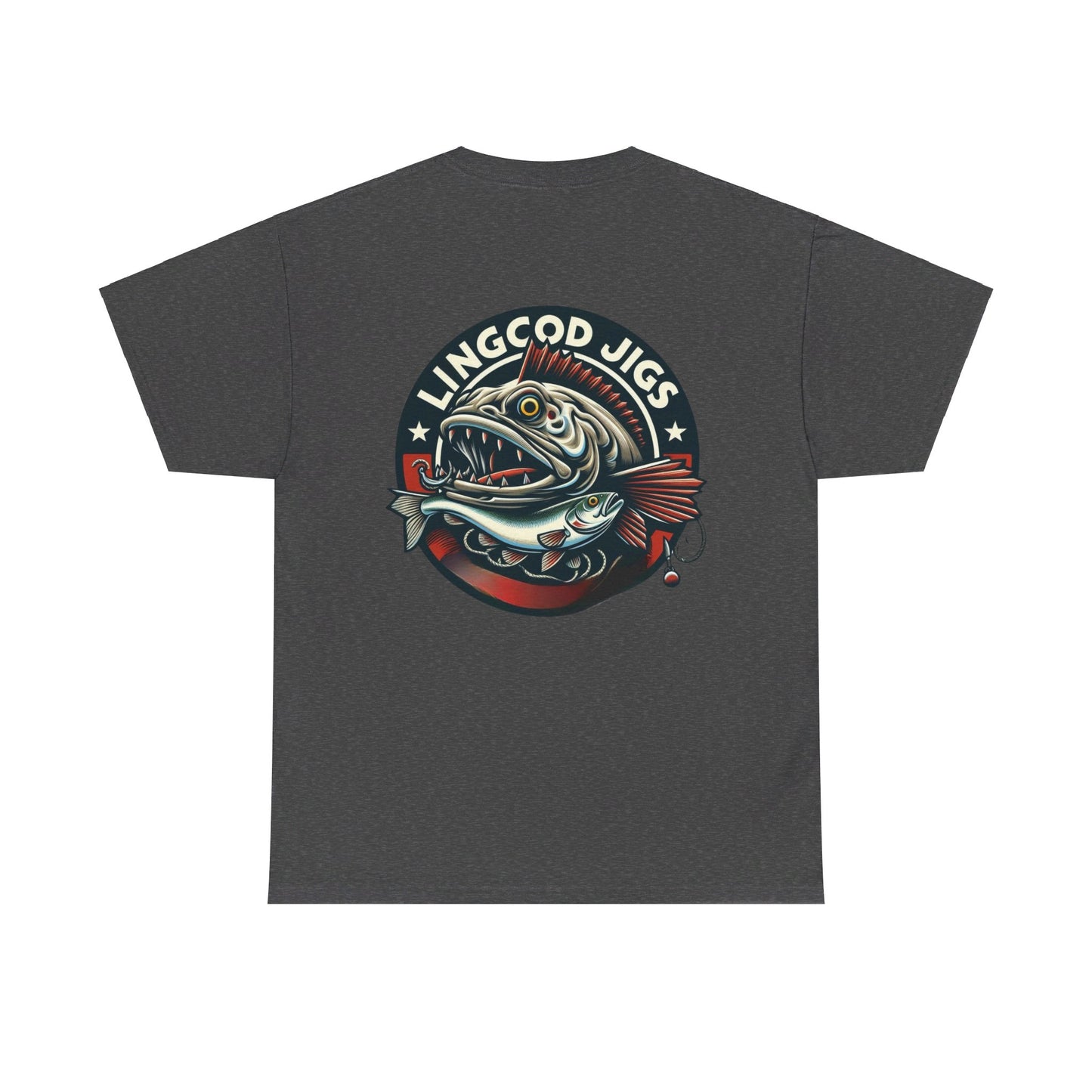 Lingcod jigs t shirt