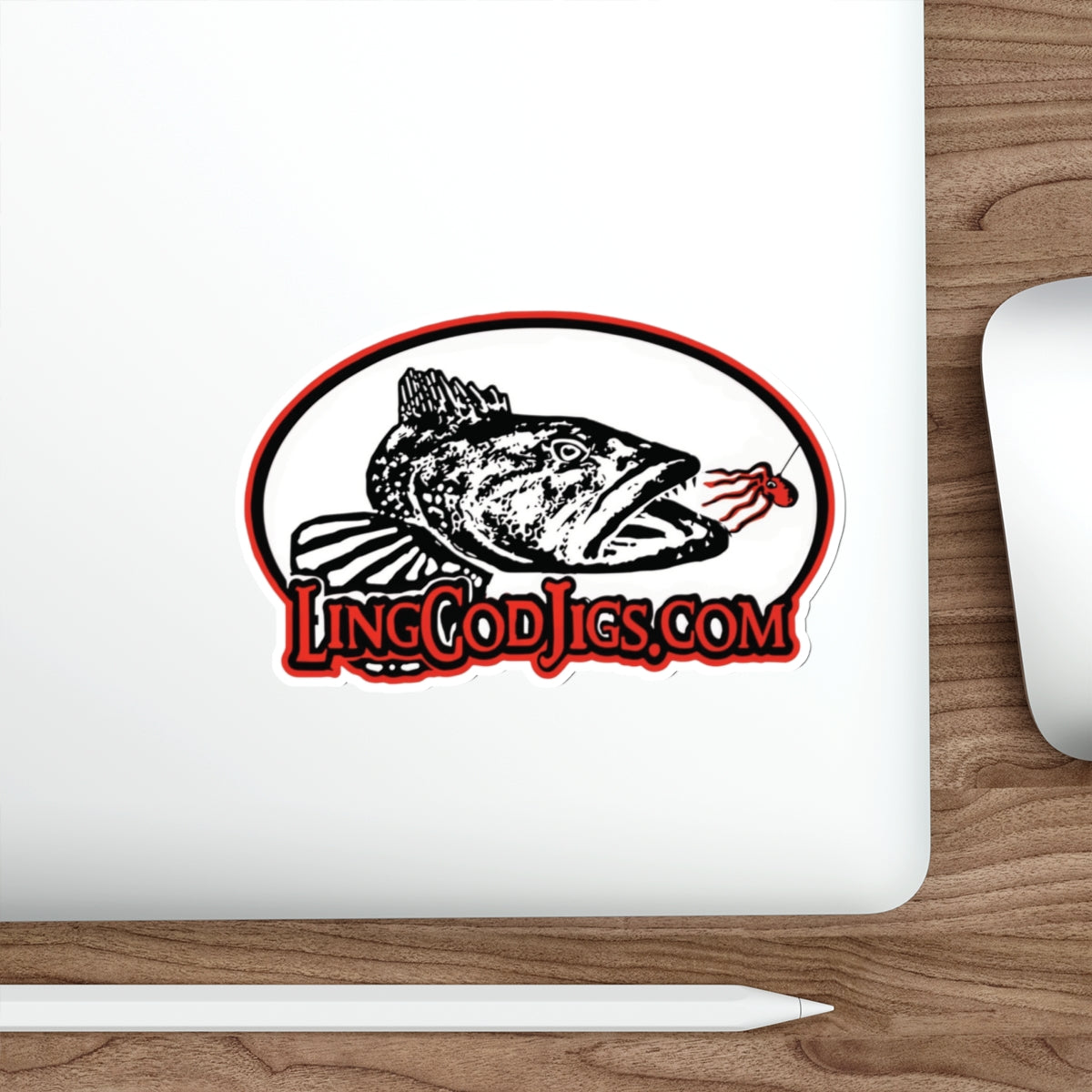 LINGCOD JIGS LOGO Die-Cut Stickers