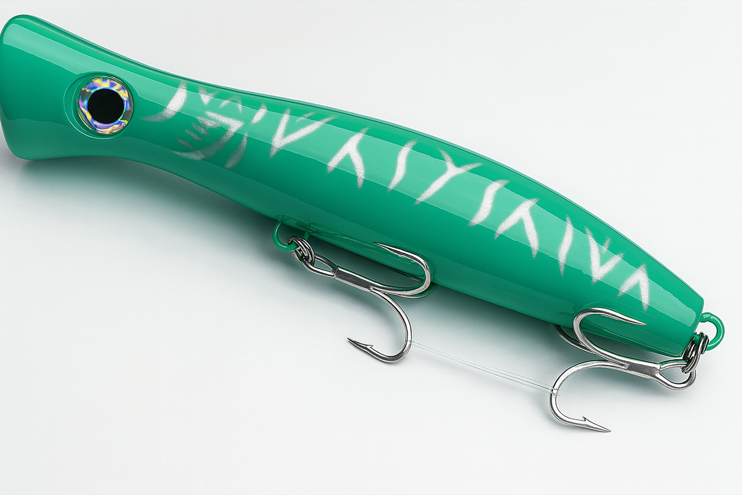 Bluefin popper long cast 4oz Mint Glow Mac