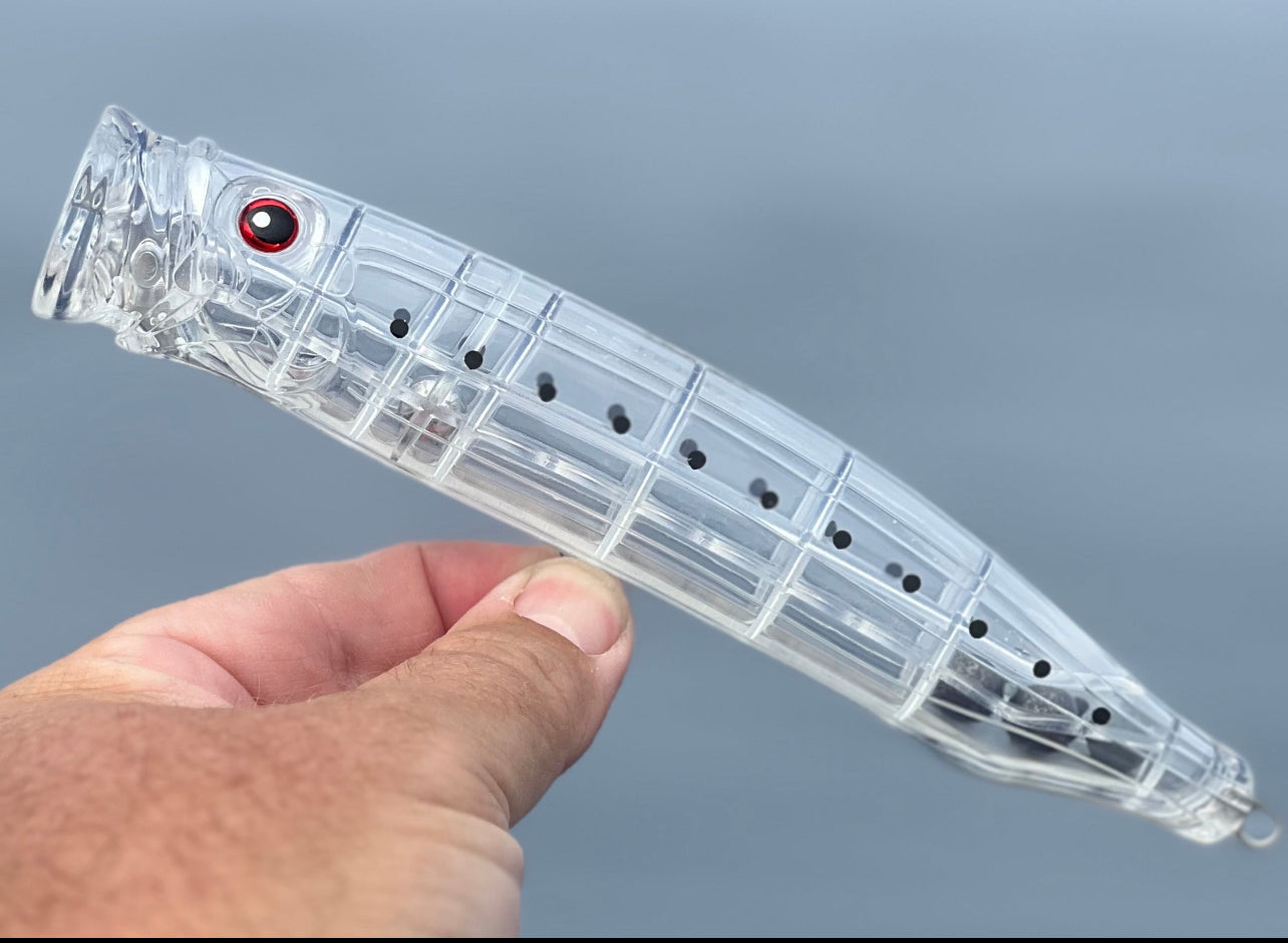 Bluefin tuna 175mm clear popper sardine dots