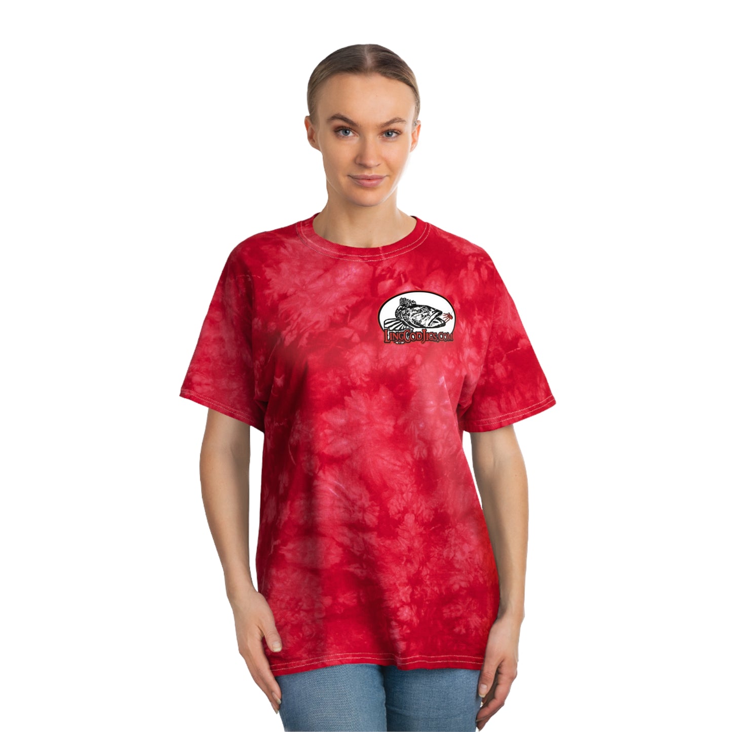 Lingcod Jigs Logo Tie-Dye  Tee t shirt