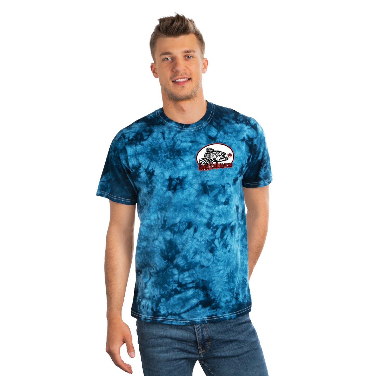 Lingcod Jigs Logo Tie-Dye  Tee t shirt