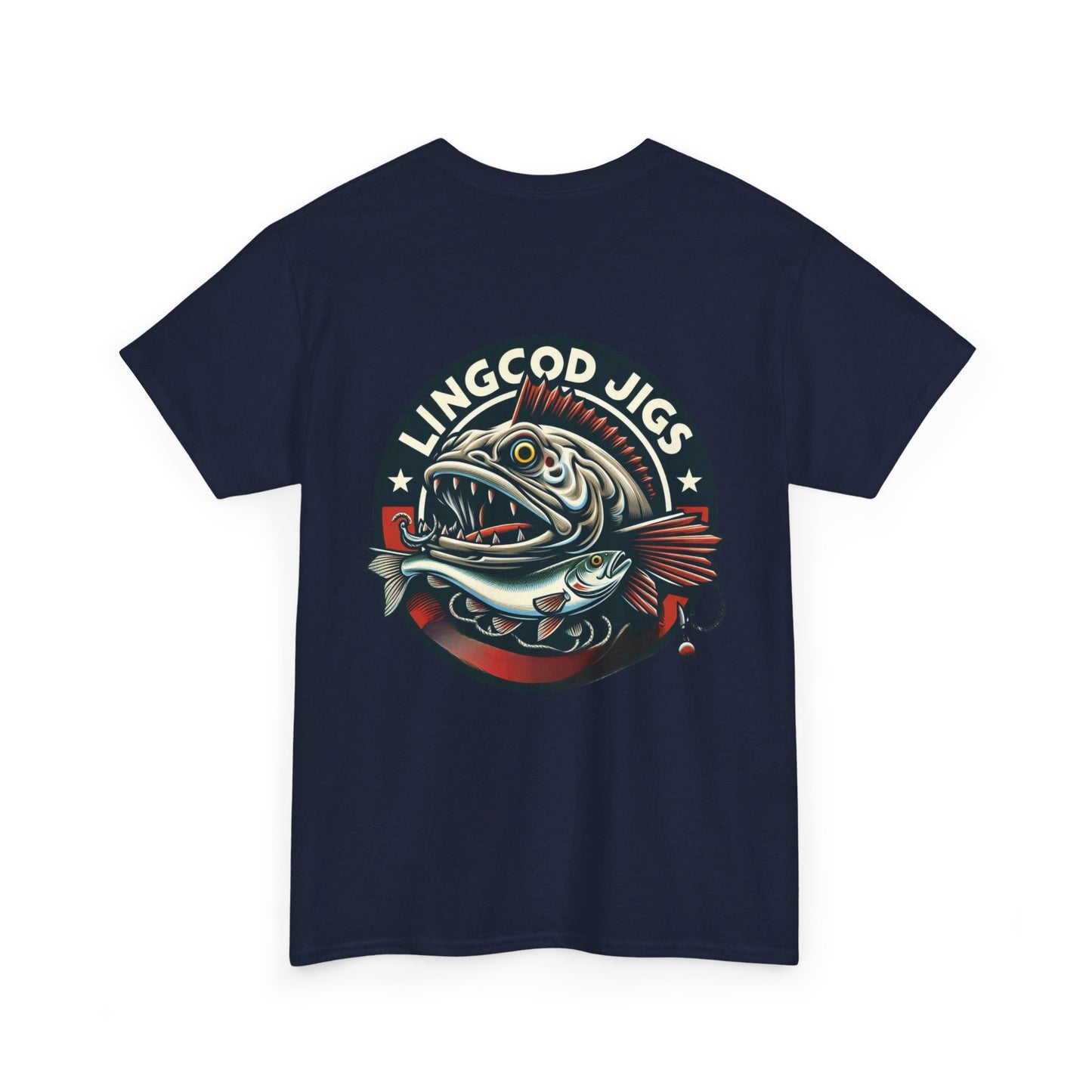 Lingcod jigs t shirt