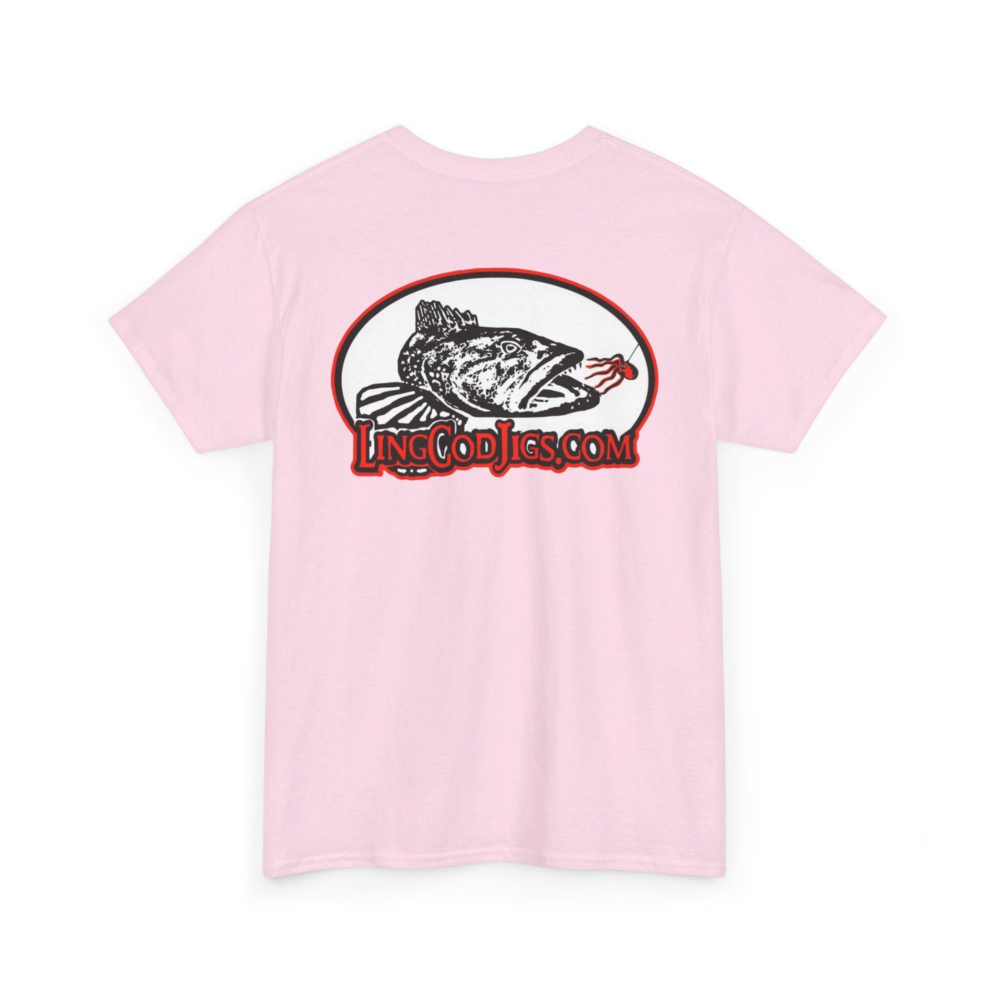 Lingcod jigs Logo Heavy Cotton Tee t shirt