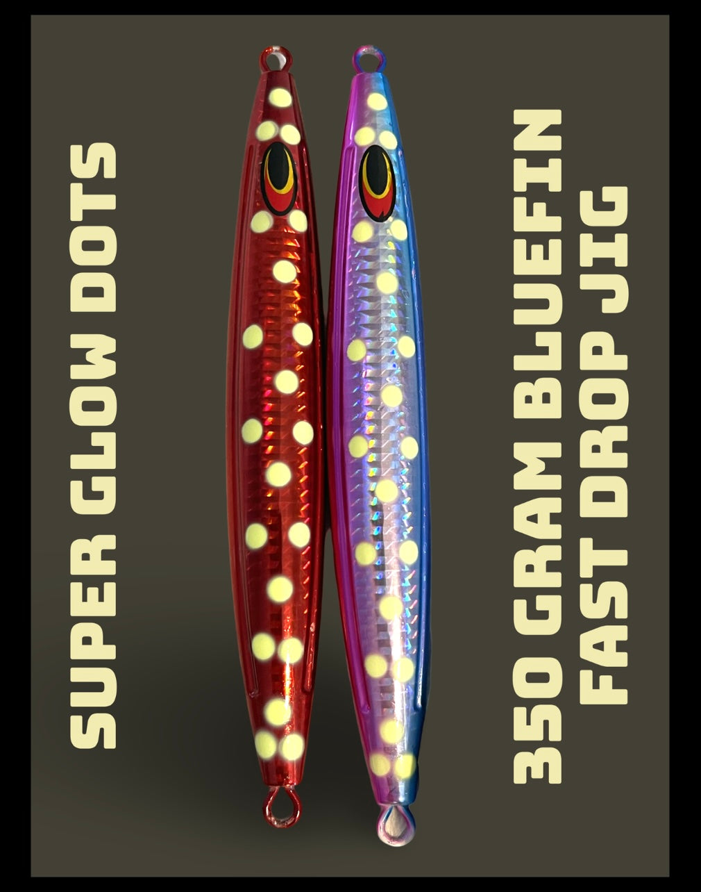 350 Gram fast drop super glow Bluefin Jig – Lingcod Jigs