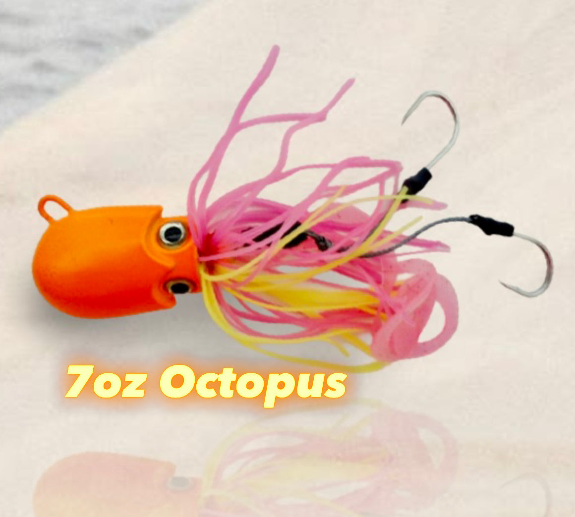 7oz orange Octopus w/ assist hooks