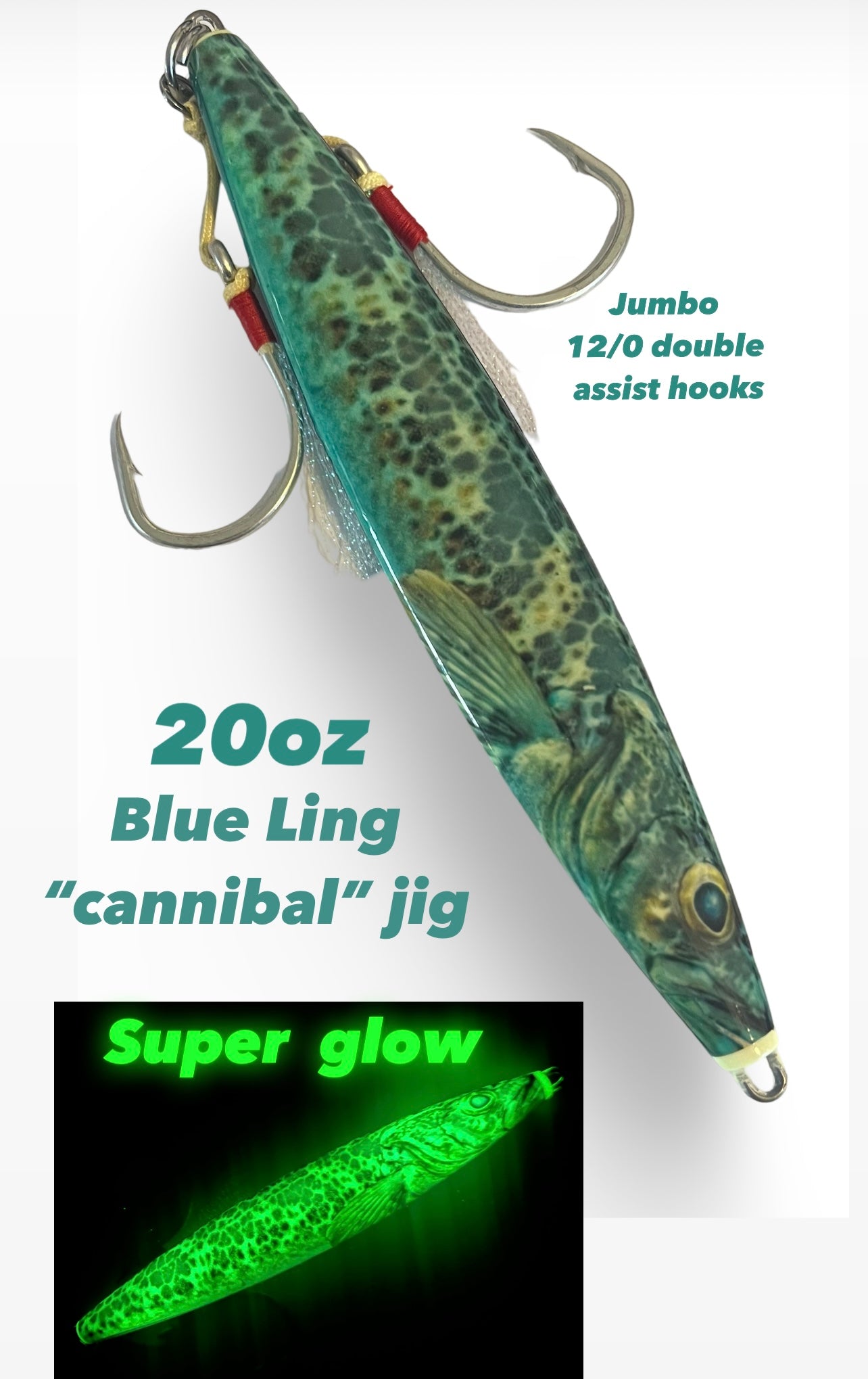 Glow baby Lingcod jig