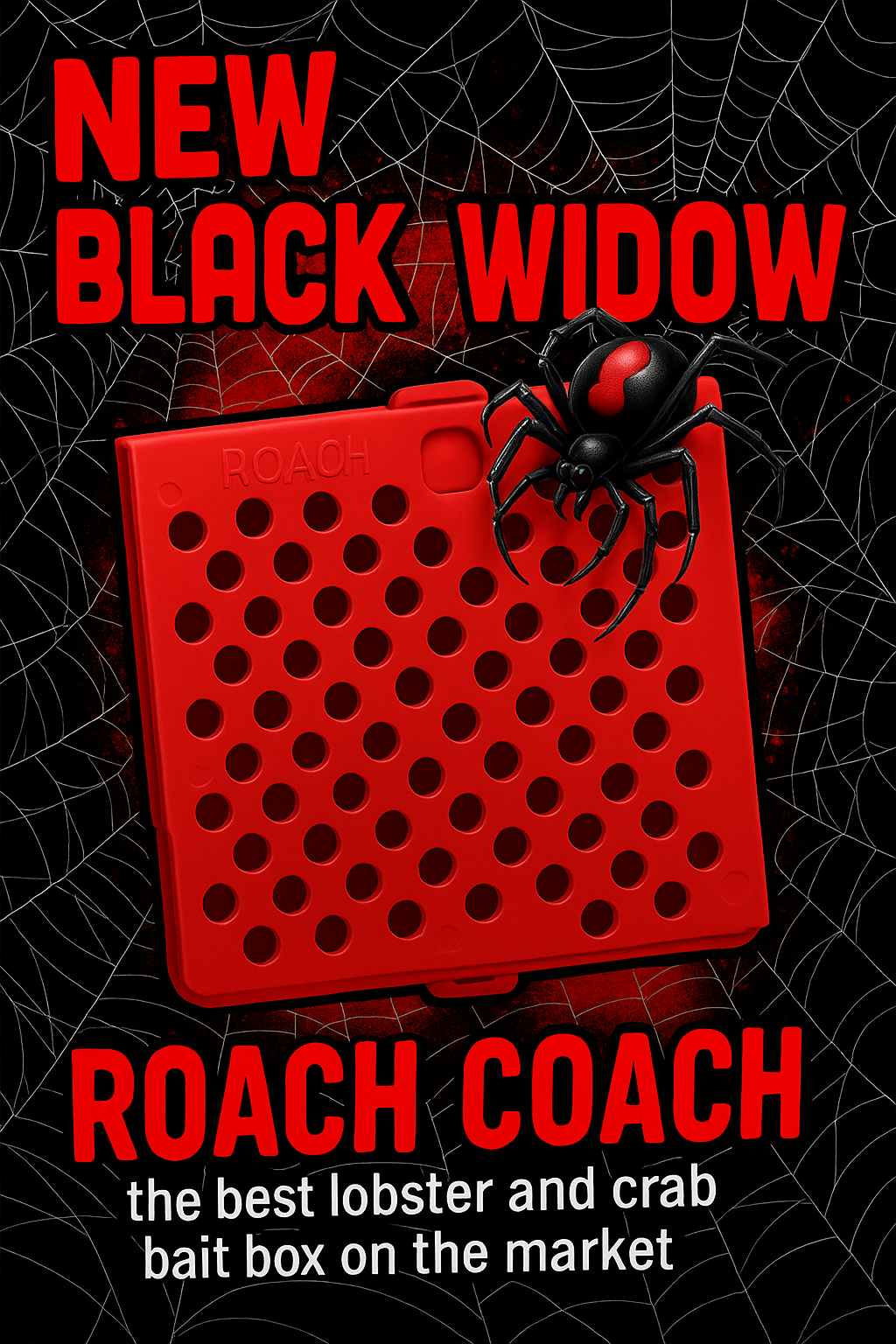 Black Widow Roach Coach bait cage box for crab Lobster hoopnet