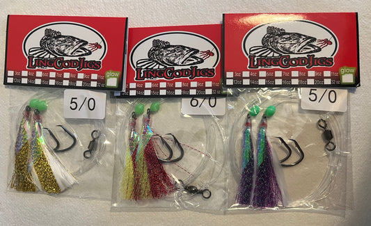 Ultimate 5/0 circle hook rockfish shrimp fly rigs