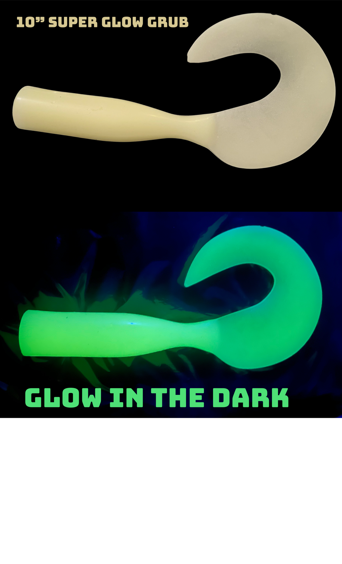 10” Super Glow Grub
