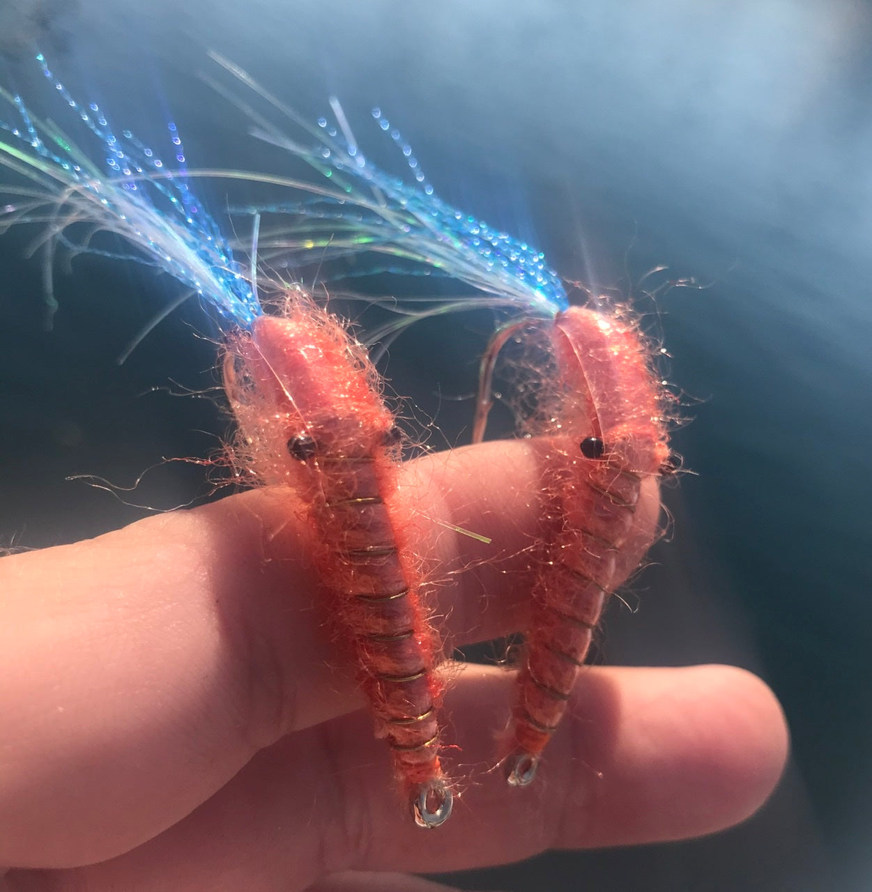 Custom hand tied and resin shrimp fly - Best Ling Cod jigs and