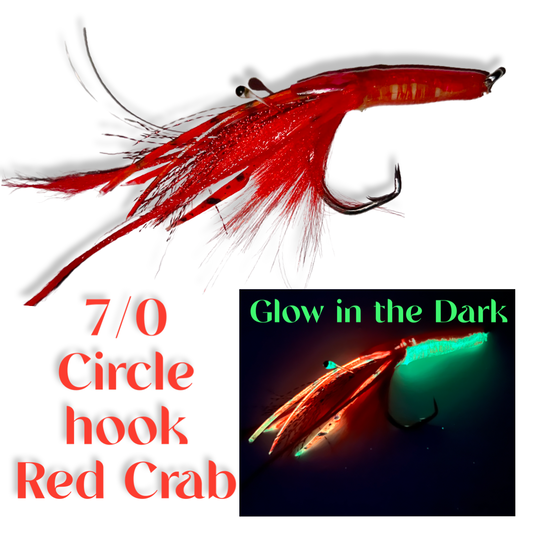 7/0 Red Crab Circle hook fly