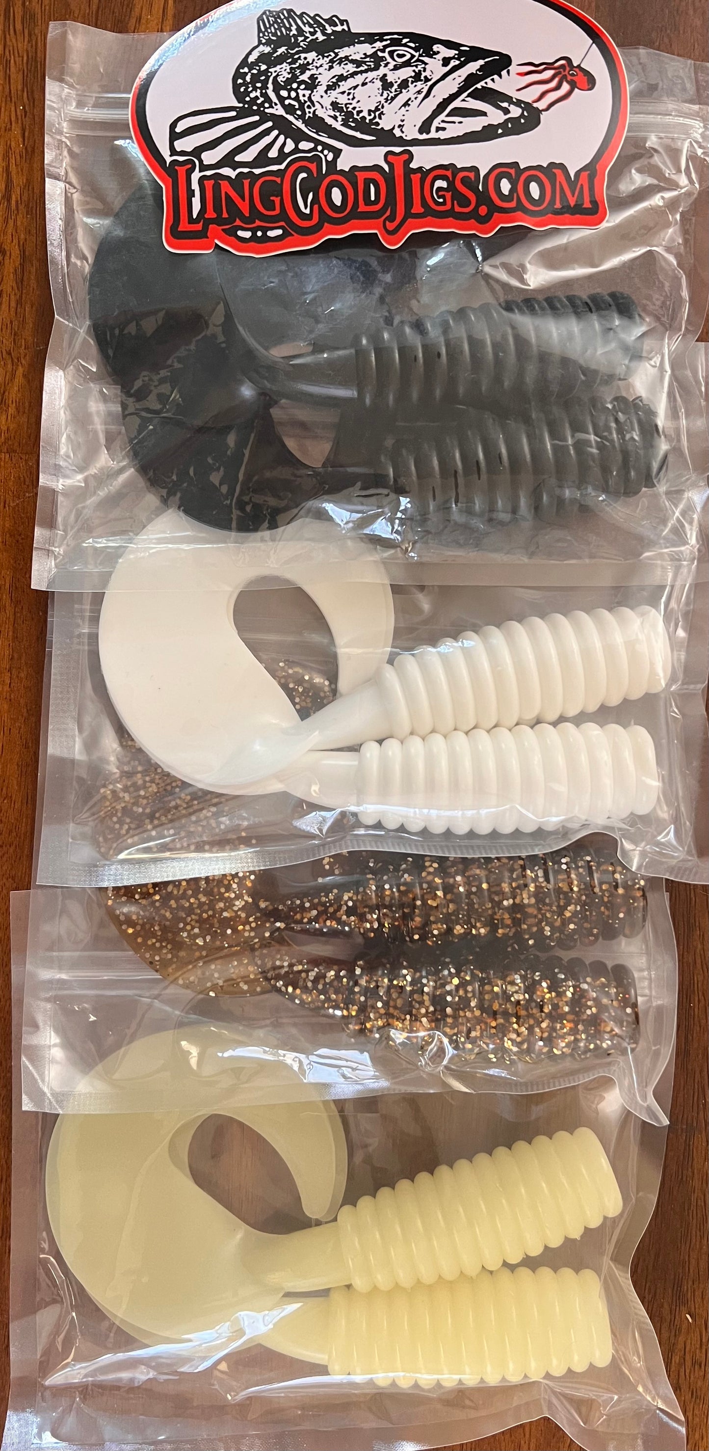 2 pack- 10” grub tails